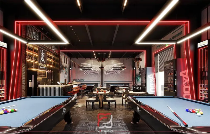 Classy and luxurious space at Dat Cang Billiards
