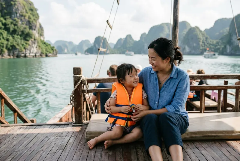 Review Of Popular Cat Ba Tours Activities Guide 8 Families with young children: life jackets on deck