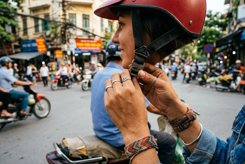 Travel From Hanoi To Haiphong Local Traffic Tips 7 Fasten the chin strap before every ride