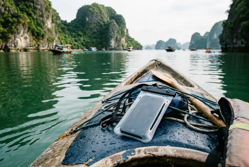 Keep your phone in a waterproof pouch